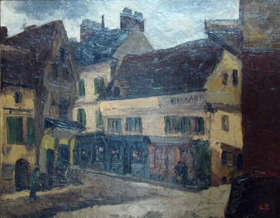 ラロッシュギヨンの広場 作： Camille Jacob Pissarro